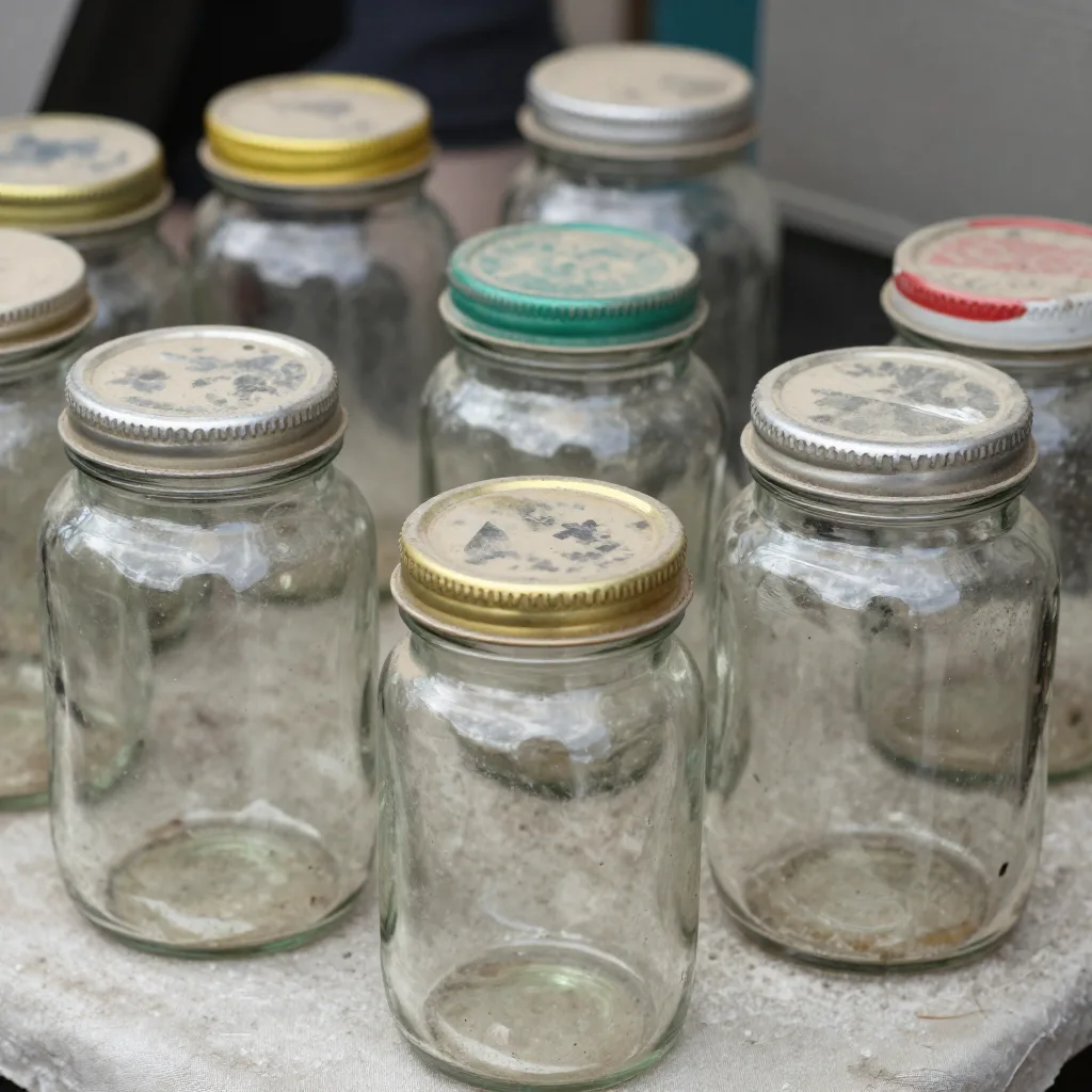 Bocaux en verre vides (lot) - Couvercles dépareillés