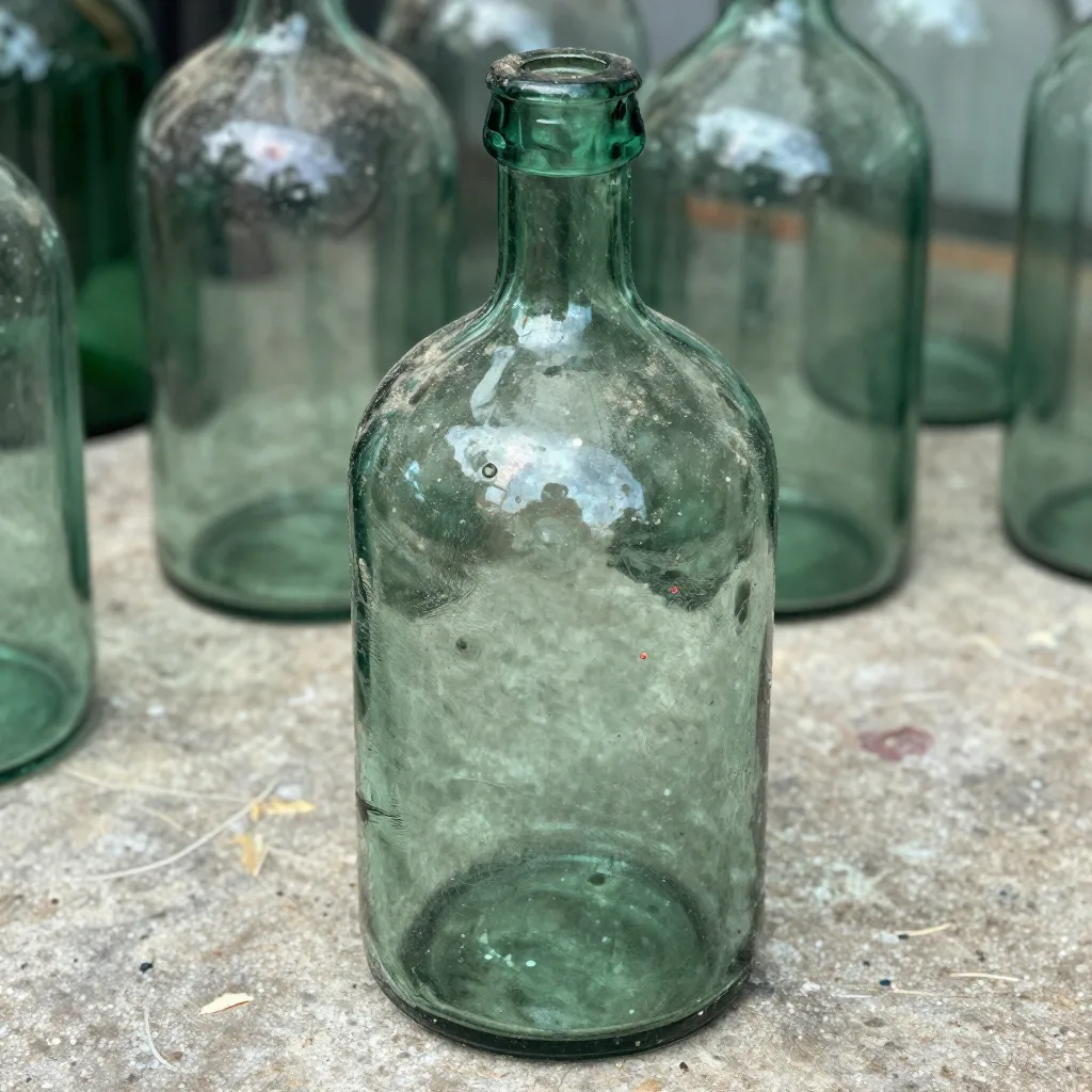 Bonbonne en verre teinté - Verte, 5 litres