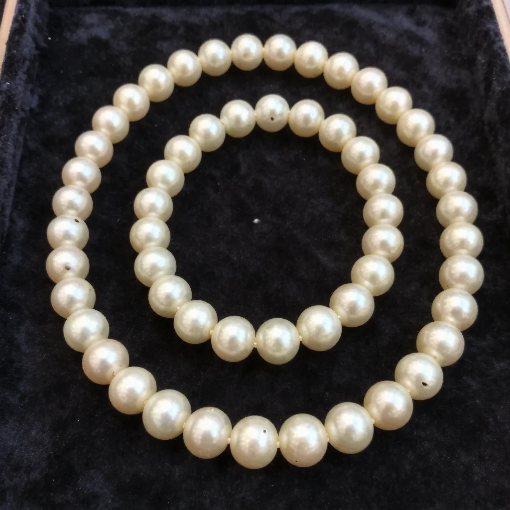 Collier de perles fantaisie - Perles nacrées