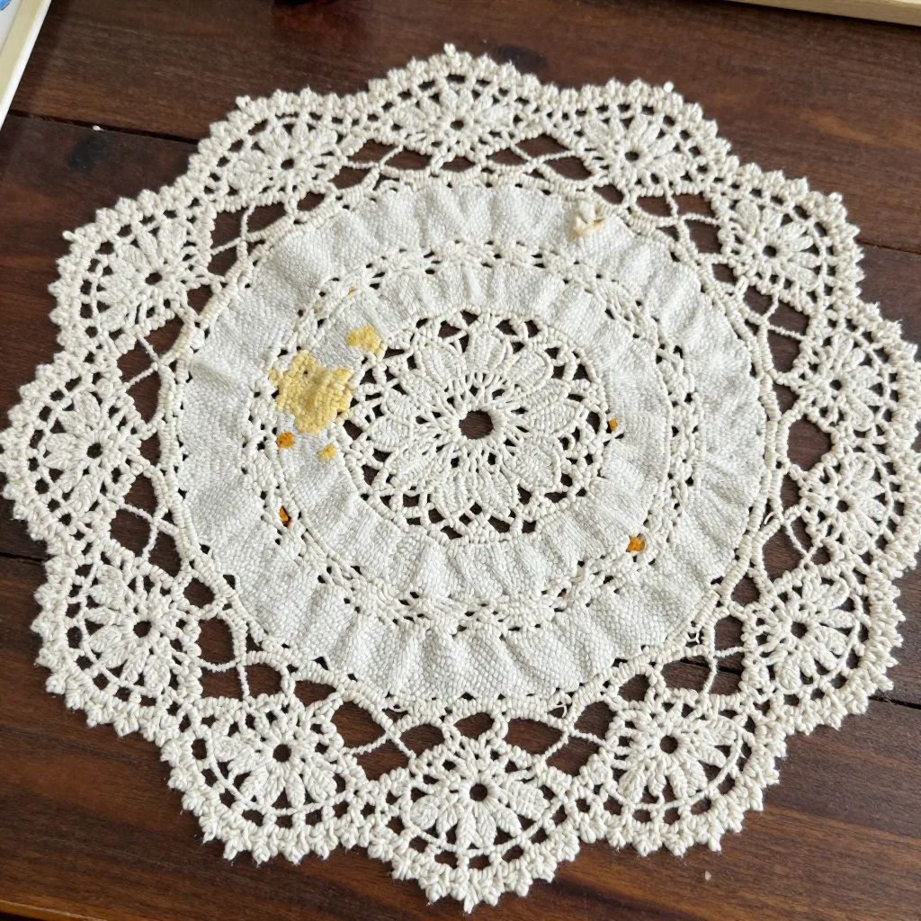 Napperon en dentelle - Crochet main