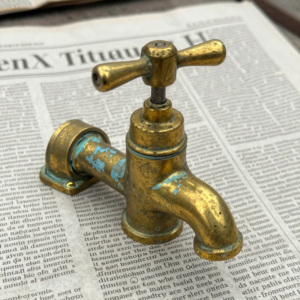 Robinet en laiton ancien - Déposé, non testé