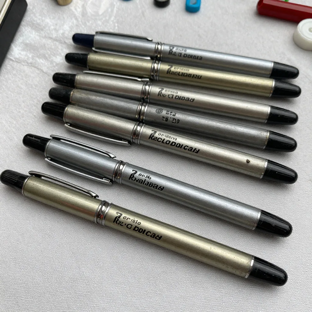 Stylos billes publicitaires (lot de 6) - Réclames anciennes